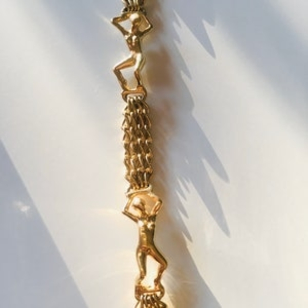 CHARLES JOURDAN by Julian SNELLING 1980's- Gold-plated Bracelet